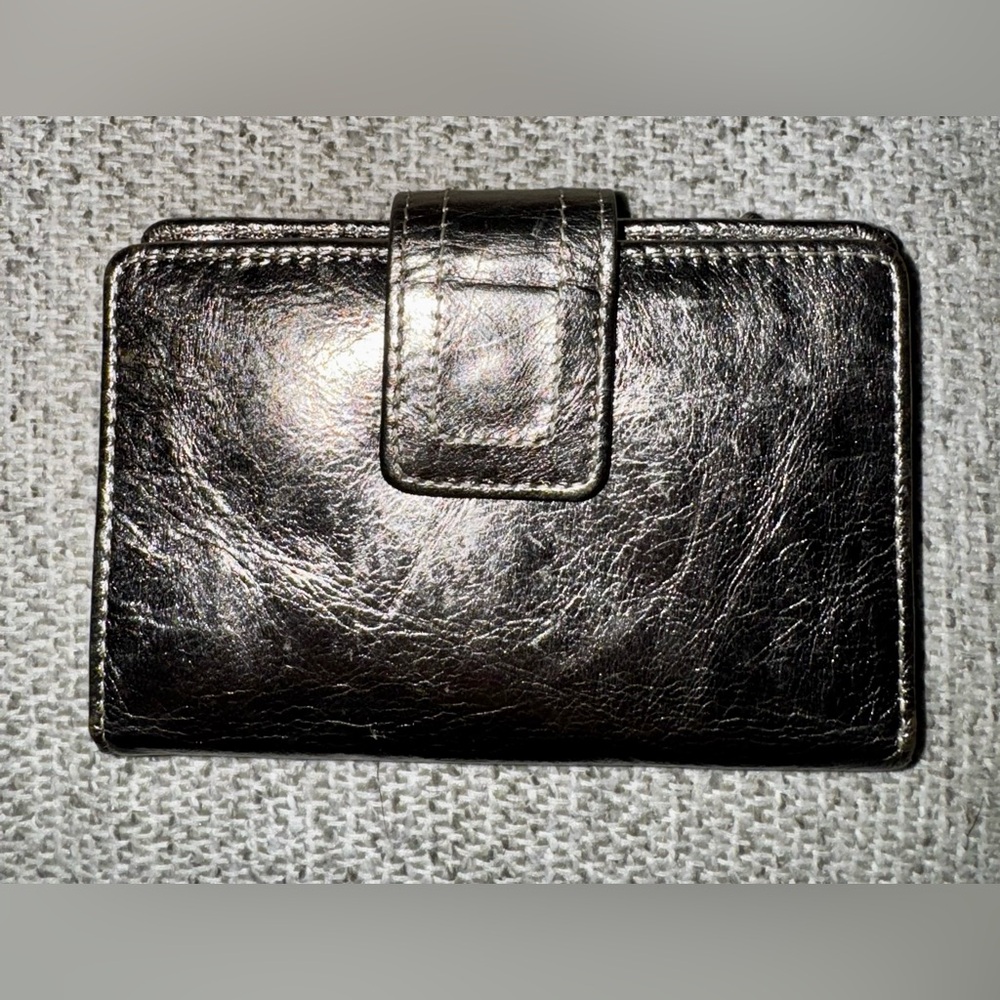 Fossil Vintage Retro Small Wallet Silver Genuine Leather